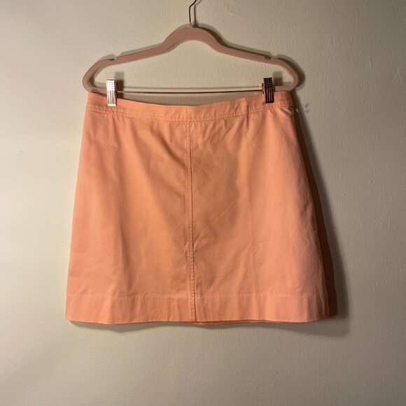 🔥 J. Crew | Peach Natasha Skirt in Stretch Twill Cotton Blend 10 NWT - Picture 2 of 6